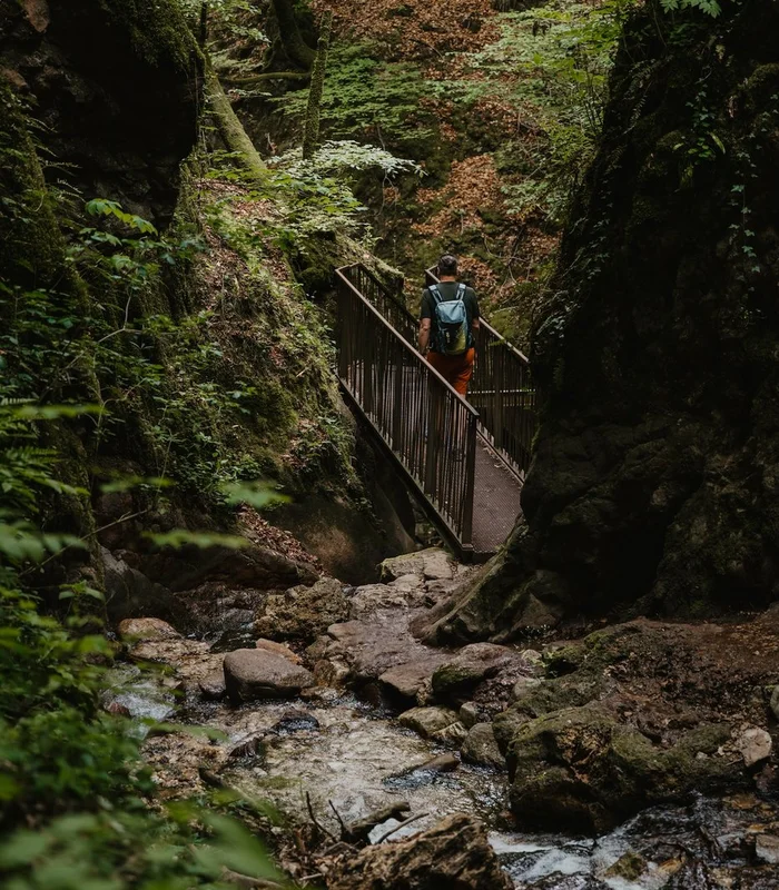 Wanderweg durch eine Schlucht in Südtirol – Ausflugstipp vom Ansitz Romani in Tramin